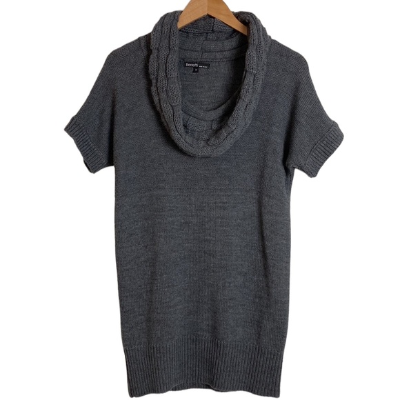 Berretti Gray Wool Blend Cowl Neck Tunic - Picture 10 of 10